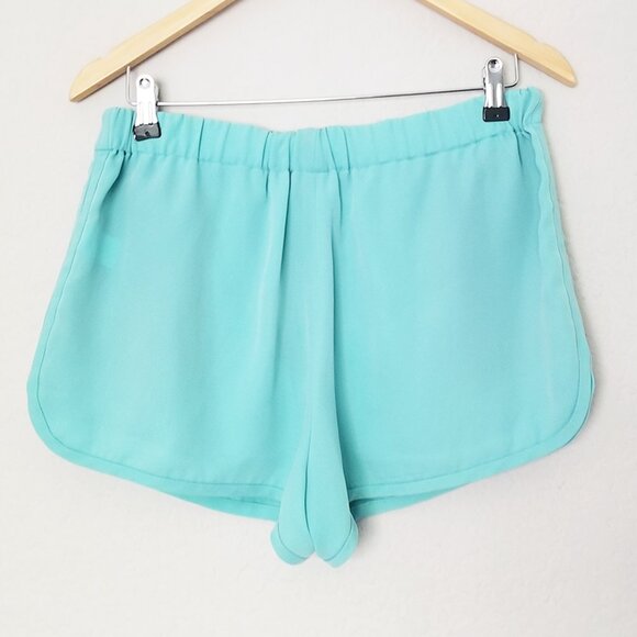 Rag & Bone Jess Short in Aqua Sky Blue Size 8 $255 USA Designer Flowy Curved Hem - Picture 8 of 16